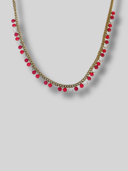 Full coins necklace rose