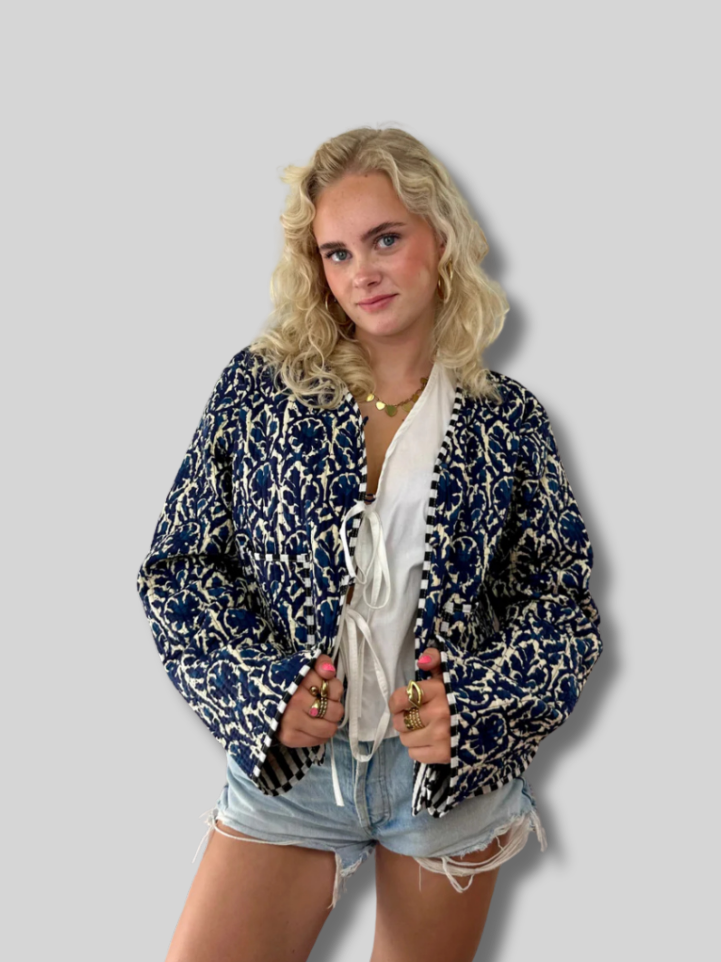 Boho jacket blue PETITE